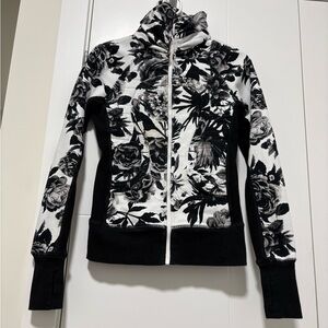 lululemon athletica Black and White Floral Jacket
